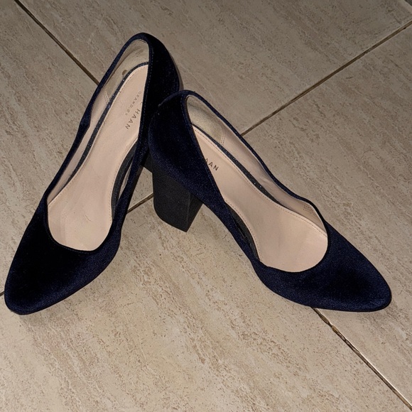 Cole Haan Shoes - Cole Haan Dark Blue Women's Thick Heels Rounded Toe Pump NWOT